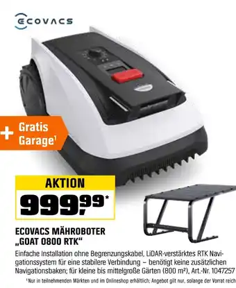 OBI Ecovacs mähroboter goat 0800 rtk Angebot