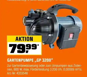 OBI Gartenpumpe „gp 3200“ Angebot