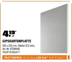 OBI Gipskartonplatte Angebot