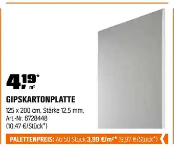 OBI Gipskartonplatte Angebot