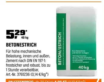 OBI Betonestrich Angebot