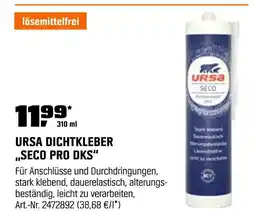 OBI Ursa dichtkleber „seco pro dks“ Angebot