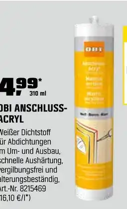 OBI Anschluss-acryl Angebot