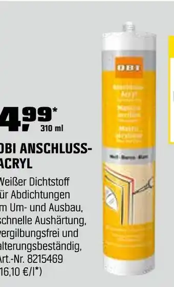 OBI Anschluss-acryl Angebot