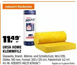 OBI Ursa home klemmfilz Angebot