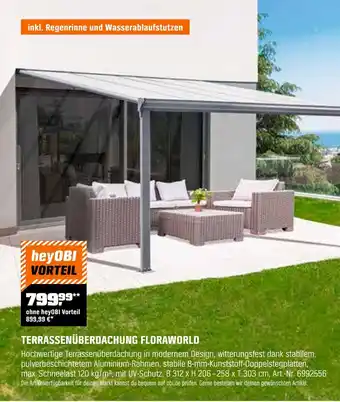 OBI Terrassenüberdachung floraworld Angebot