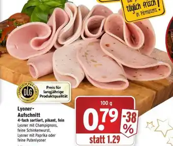 Wasgau Lyoner Aufschnitt 100g Angebot