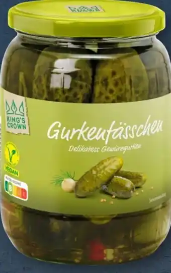 Aldi Süd King's Crown Gurkenfässchen Angebot