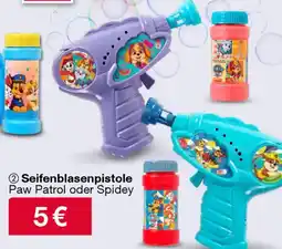 Woolworth ②Seifenblasenpistole Paw Patrol oder Spidey Angebot