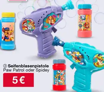 Woolworth ②Seifenblasenpistole Paw Patrol oder Spidey Angebot
