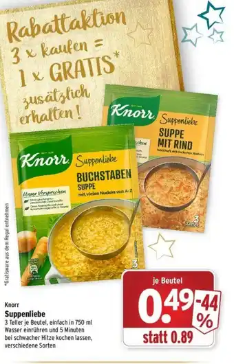 Wasgau Knorr Suppenliebe Angebot