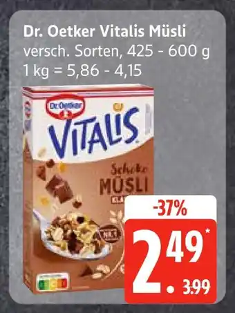 Edeka Dr. oetker vitalis müsli Angebot