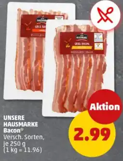PENNY UNSERE HAUSMARKE Bacon Angebot