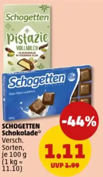 PENNY SCHOGETTEN Schokolade Angebot