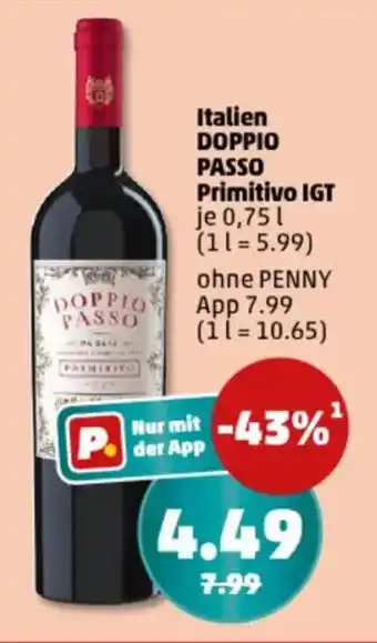 PENNY Italien DOPPIO PASSO Primitivo IGT Angebot