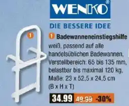 V Baumarkt WENKO Badewanneneinstiegshilfe Angebot