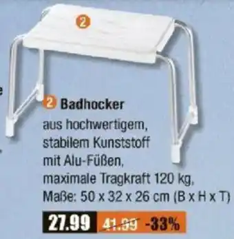 V Baumarkt WENKO Badhocker Angebot