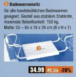 V Baumarkt WENKO Badewannensitz Angebot