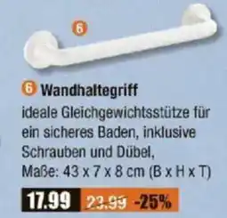 V Baumarkt WENKO Wandhaltegriff Angebot
