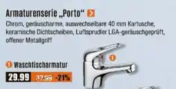V Baumarkt Armaturenserie „Porto" Waschtischarmatur Angebot