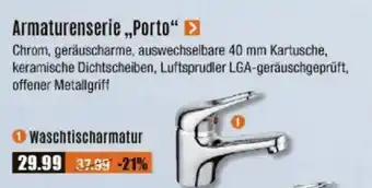 V Baumarkt Armaturenserie „Porto" Waschtischarmatur Angebot