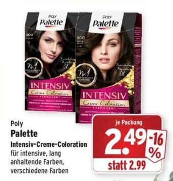Wasgau Poly Palette Intensiv Creme Coloration Angebot