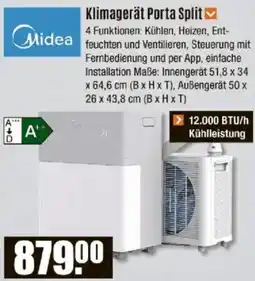 V Baumarkt Midea Klimagerät Porta Split Angebot
