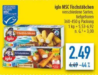 diska iglo MSC Fischstäbchen Angebot