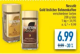 diska Nescafé Gold löslicher Bohnenkaffee Angebot
