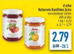 diska d'arbo Naturrein Konfitüre Extra Angebot