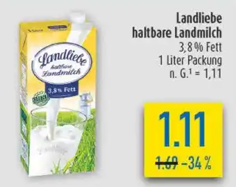 diska Landliebe haltbare Landmilch 3,8% Fett Angebot