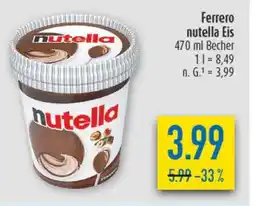 diska Ferrero nutella Eis Angebot