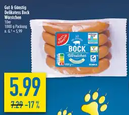 diska Gut & Günstig Delikatess Bock Würstchen Angebot