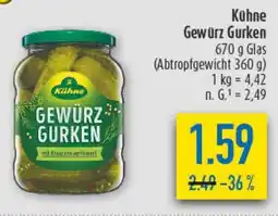 diska Kühne Gewürz Gurken Angebot