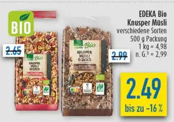 diska EDEKA Bio Knusper Müsli Angebot