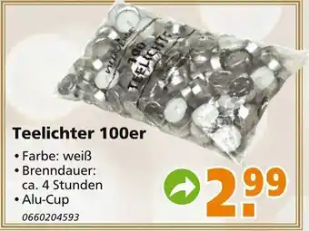 Globus Baumarkt Teelichter 100er Angebot