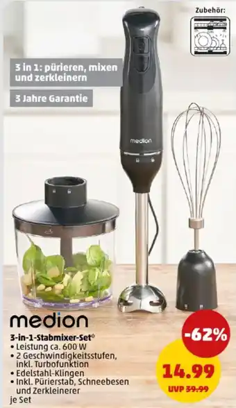 PENNY medion 3-in-1-Stabmixer-Set Angebot