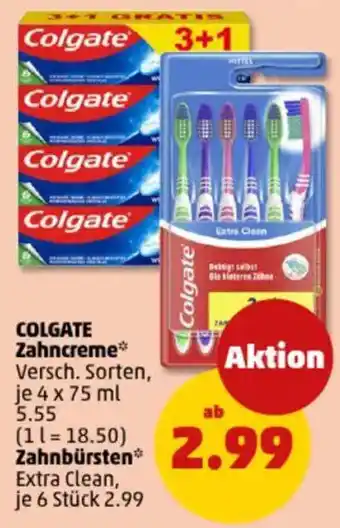 PENNY COLGATE Zahncreme- Zahnbürsten Angebot