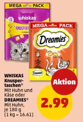 PENNY WHISKAS Knusper- taschen oder DREAMIES Angebot