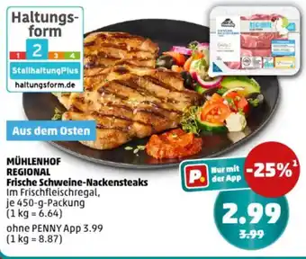 PENNY MÜHLENHOF REGIONAL Frische Schweine-Nackensteaks Angebot