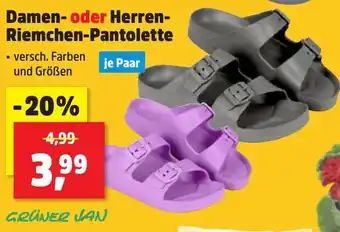 Thomas Philipps GRÜNER JAN Damen- oder Herren- Riemchen-Pantolette Angebot