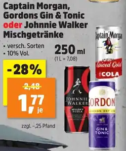 Thomas Philipps Captain Morgan, Gordons Gin & Tonic oder Johnnie Walker Mischgetränke Angebot