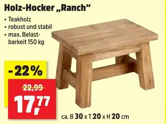 Thomas Philipps Holz-Hocker,,Ranch" Angebot