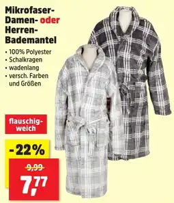 Thomas Philipps Mikrofaser- Damen- oder Herren- Bademantel Angebot