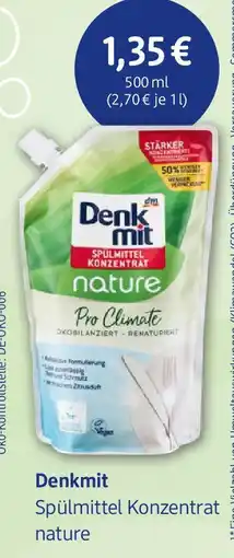 dm drogerie Denkmit Spülmittel Konzentrat nature Angebot
