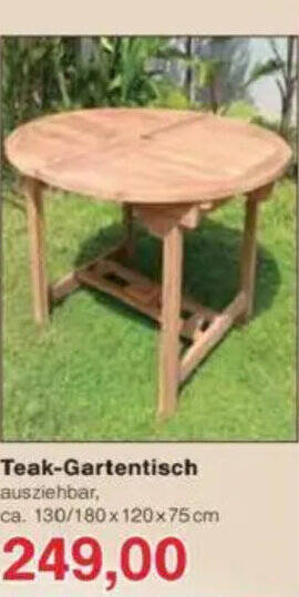 Teak-Gartentisch Angebot bei Jawoll