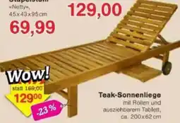Jawoll Teak-Sonnenliege Angebot