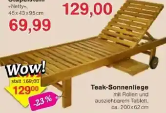 Jawoll Teak-Sonnenliege Angebot