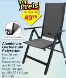 Jawoll Aluminium- Gartenstuhl Polyrattan Angebot