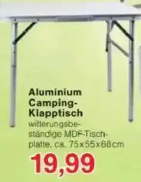 Jawoll Aluminium Camping- Klapptisch Angebot